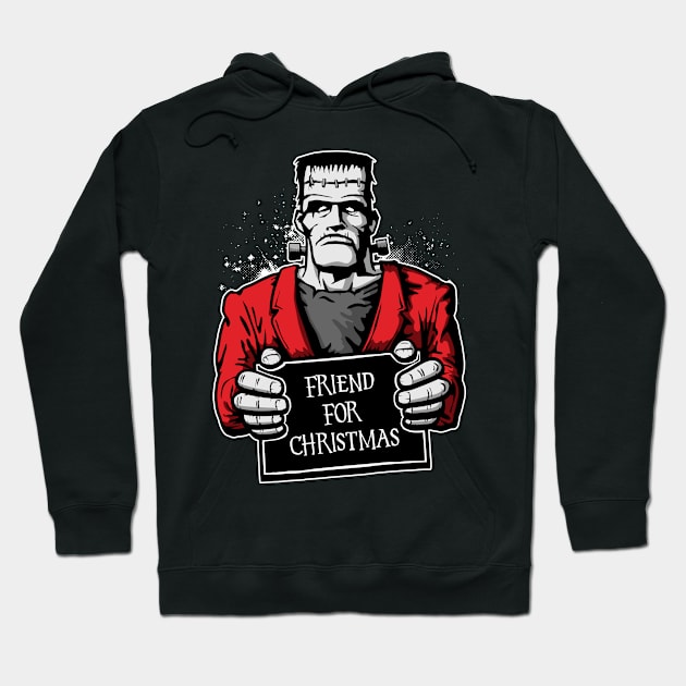 Frankenstein Monster Friend For Christmas Hoodie by Grandeduc